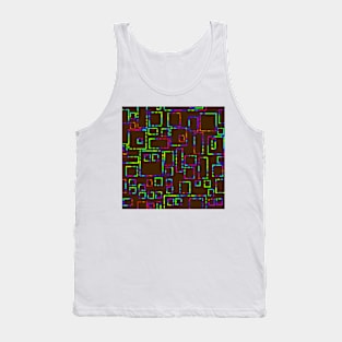 Rainbow Blocks on Brown 5748 Tank Top